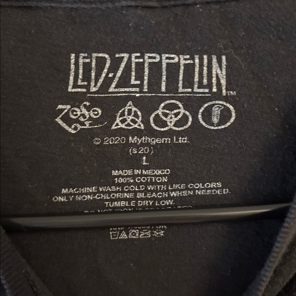 Led Zeppelin Black Graphic T-Shirt - Picture 3 of 4
